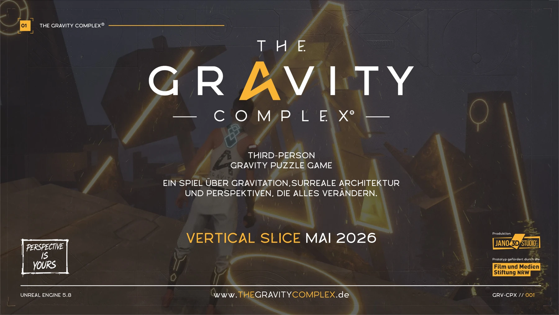 Historische Titelseite des Vertical-Slice-Pitchdecks von Mai 2026