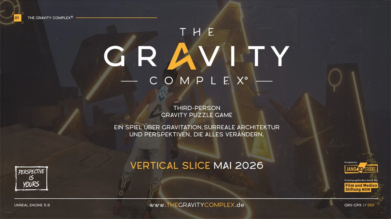 Historische Titelseite des Vertical-Slice-Pitchdecks von Mai 2026